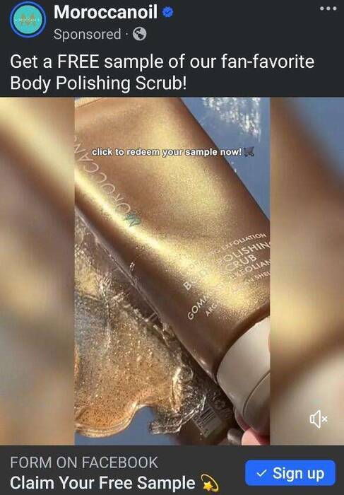FREE Moroccanoil Body Polishing Scrub Sample 