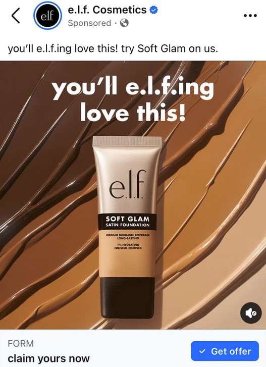 Free Full-Size e.l.f. Soft Glam Satin Foundation!