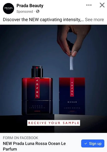 FREE PRADA LUNA ROSSA OCEAN PERFUME SAMPLE