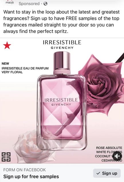 Free Acqua di Gioia Sample Box from Macy’s