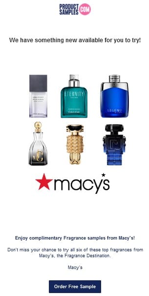 FREE Macys Perfume Sample Box from PopSugar Dabble