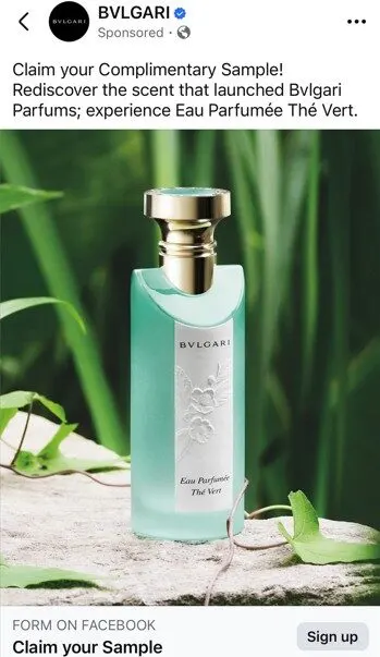 Free Sample of Bvlgari Eau Parfumée au Thé Vert