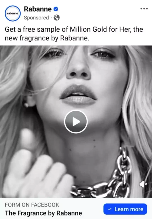 Possible FREE Rabanne Million Gold for Her Fragrance Sample