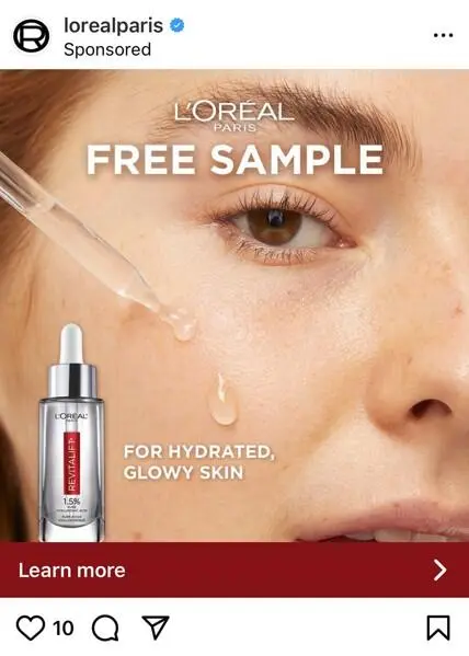 Possible FREE L’Oréal Paris Revitalift Hyaluronic Acid Serum Sample