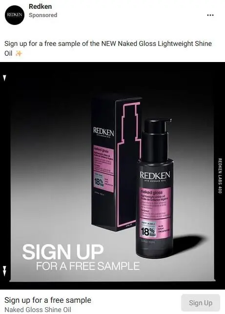 Possible Free Redken Naked Gloss Shine Oil Sample