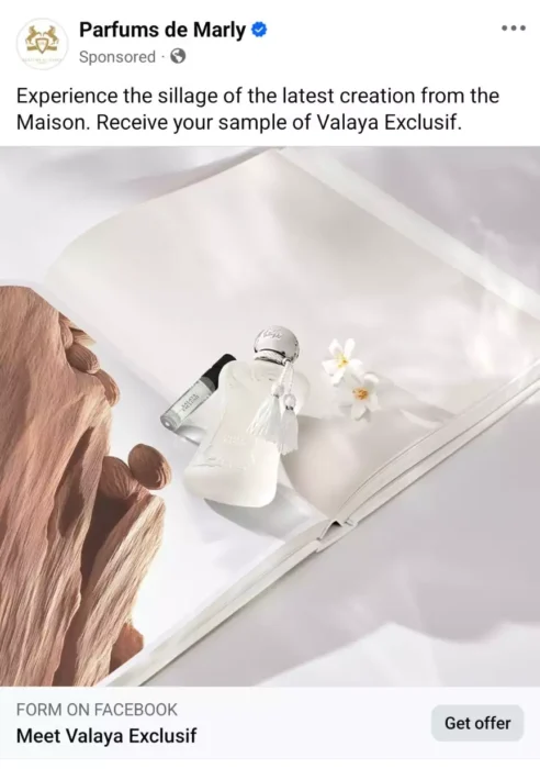 Possible Free Parfums de Marly Valaya Fragrance Sample