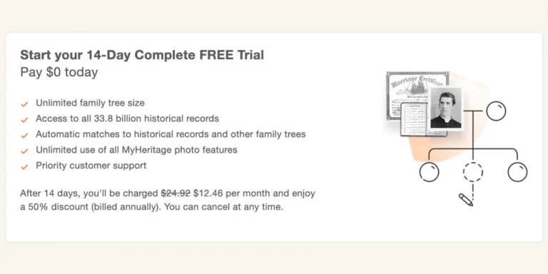 Free 14-Day Trial at MyHeritage October 24, 2025 Free 14-Day Trial at MyHeritage