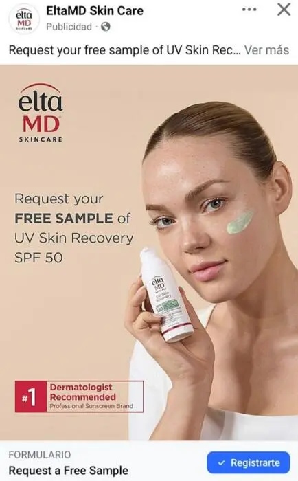 Possible Free Sample of Elta MD UV Skin Recovery SPF 50
