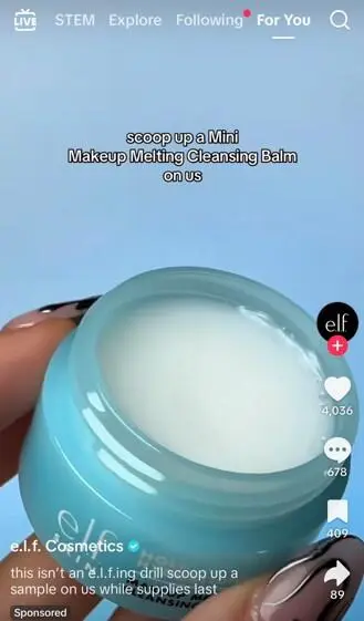 Possible Free Sample of e.l.f. Holy Hydration Makeup Melting Cleansing Balm