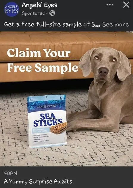 Possible FREE Full-Size Sea Sticks for Dogs from Angels’ Eyes