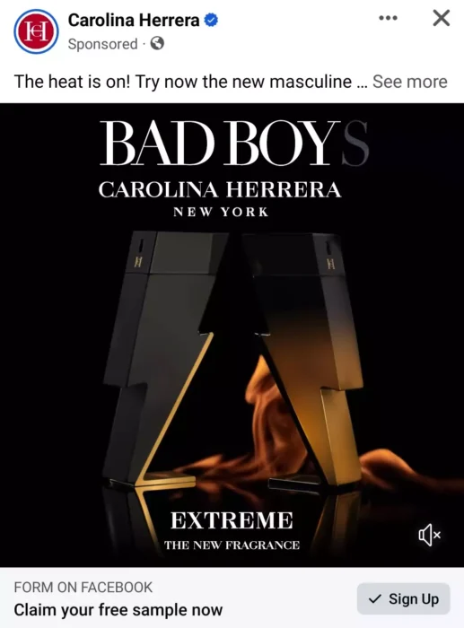 Possible FREE Sample of Carolina Herrera Bad Boy Fragrance