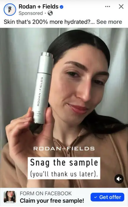 Possible Free Rodan + Fields Hydration Serum Sample