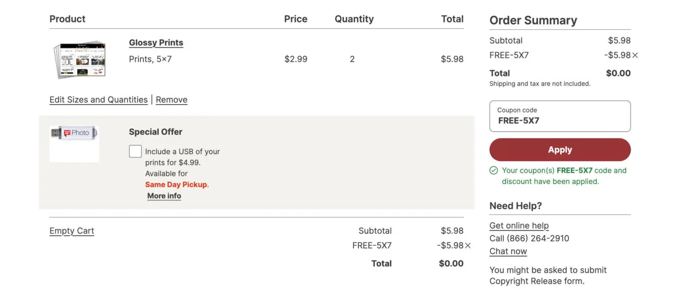 NEW* Get 2 FREE 5×7 Photo Prints at Walgreens