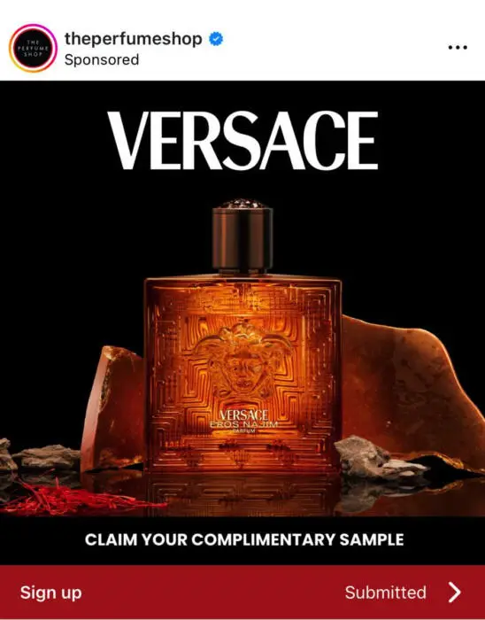 Possible FREE Versace Eros Najim Parfum Sample