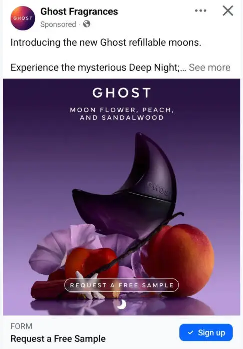 Possible Free Ghost Fragrance Samples
