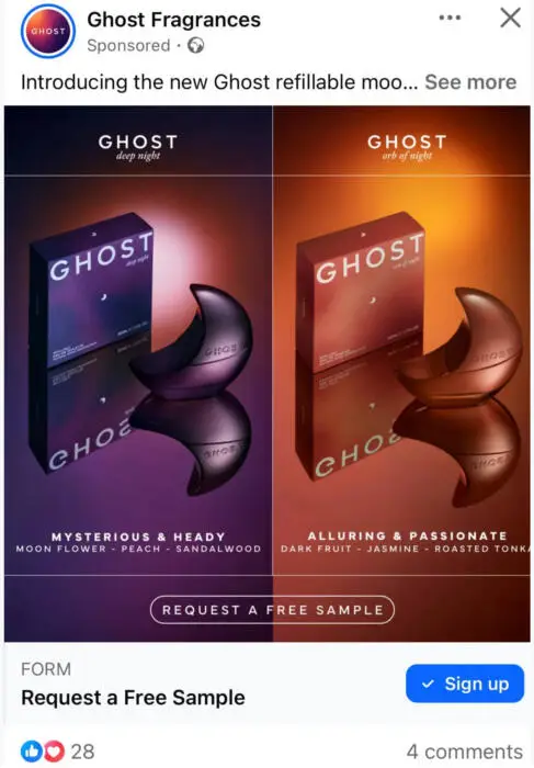 Possible Free Ghost Fragrance Samples