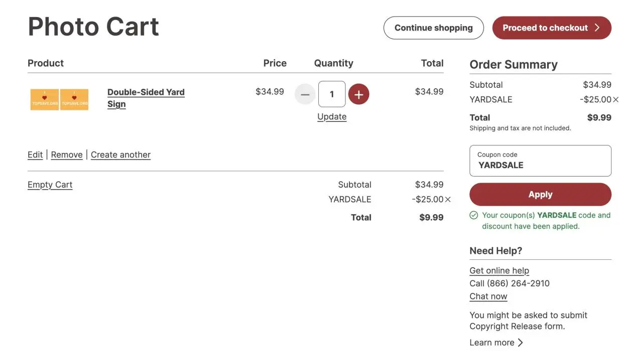 Custom Double-Sided Yard Signs for $9.99 Each (Reg. $34.99)