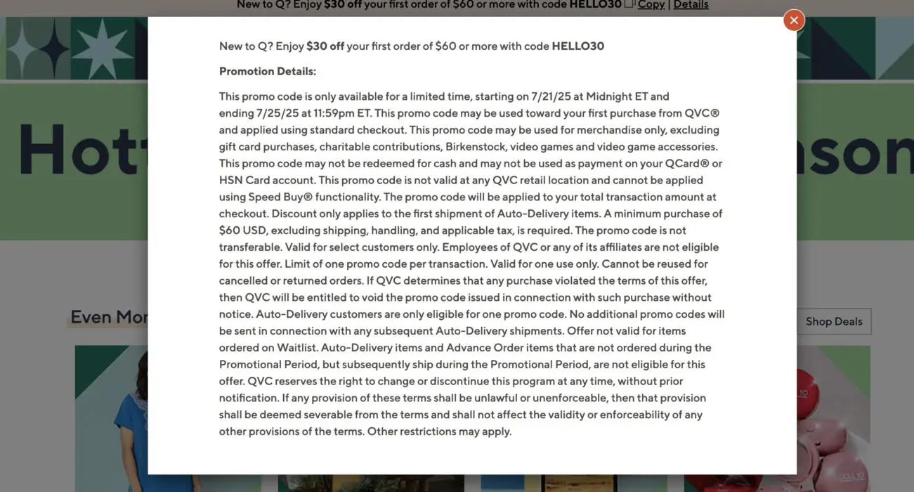 $30 Off $60 Purchase at QVC – Save on Ninja, Shark, & SO MUCH MORE