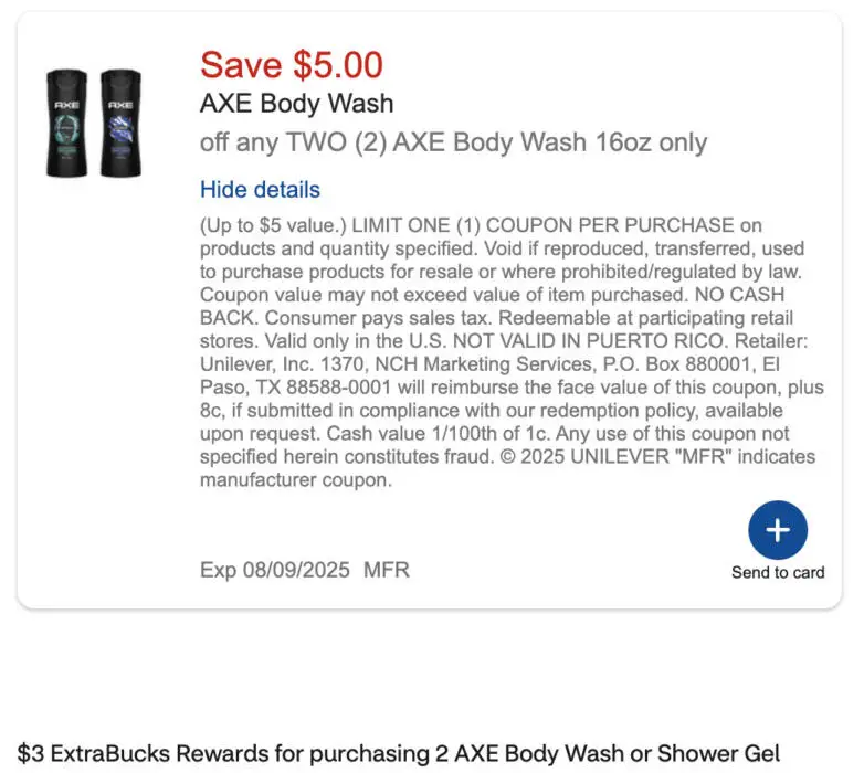 Axe Body Wash 49¢ Each at CVS