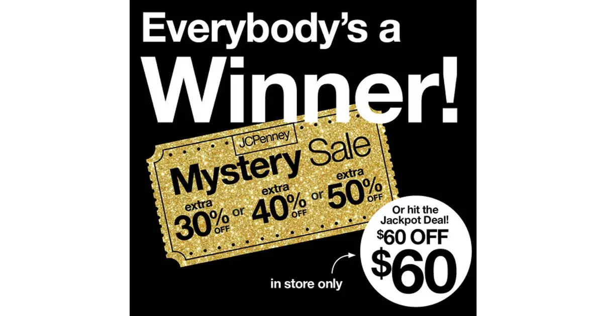 JCPenney Giveaway – Win a $60 Off $60 Coupon?