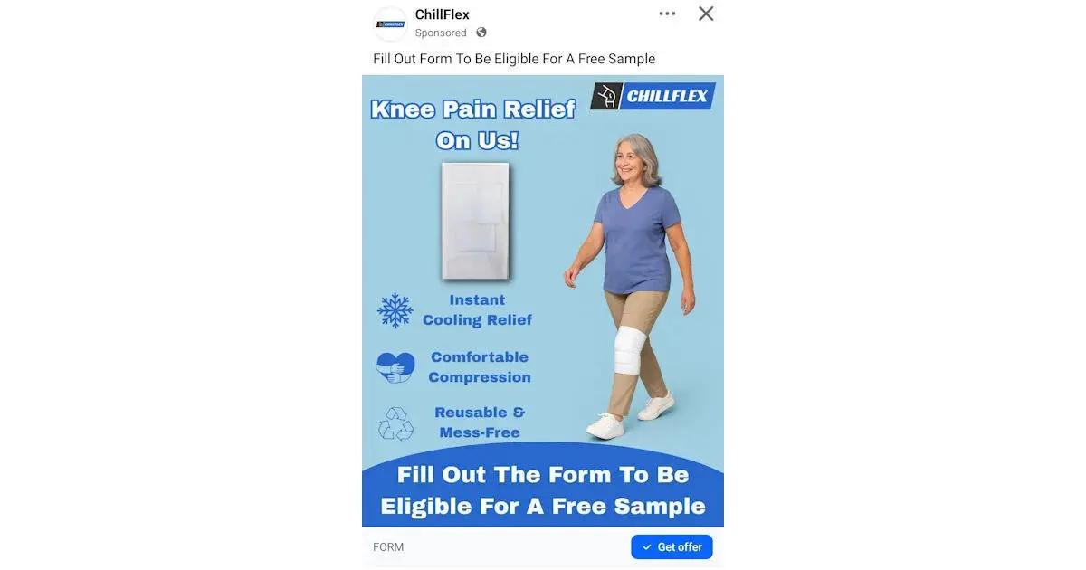 Possible FREE ChillFlex Reusable Knee Sleeve Sample