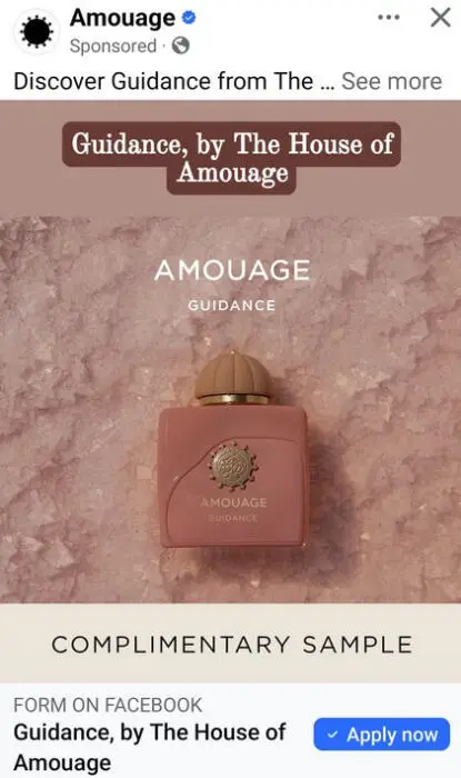 FREE AMOUAGE GUIDANCE FRAGRANCE SAMPLES