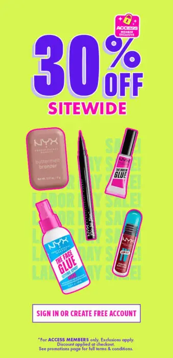 NYX 30% Off Sitewide Sale! Prices As LOW AS $4