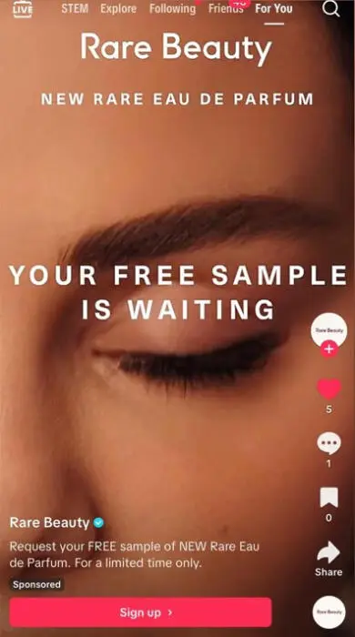 Possible Free Rare Beauty Rare Eau de Parfum Sample September 2, 2025 Possible Free Rare Beauty Rare Eau de Parfum Sample