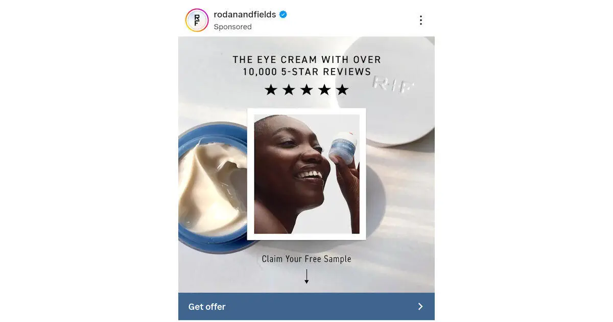 Possible Free Rodan + Fields Multi-Function Eye Cream Sample