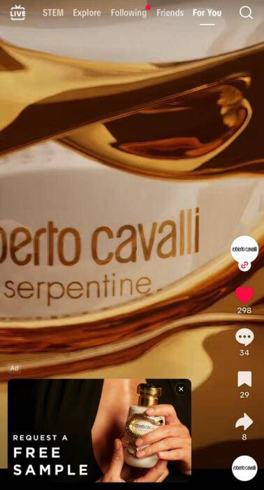 Possible Roberto Cavalli Serpentine Fragrance Sample (#SampleTok)