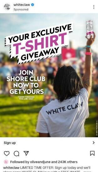 Score a FREE White Claw T-Shirt (Limited Sizes Available!) September 13, 2025 Score a FREE White Claw T-Shirt (Limited Sizes Available!)