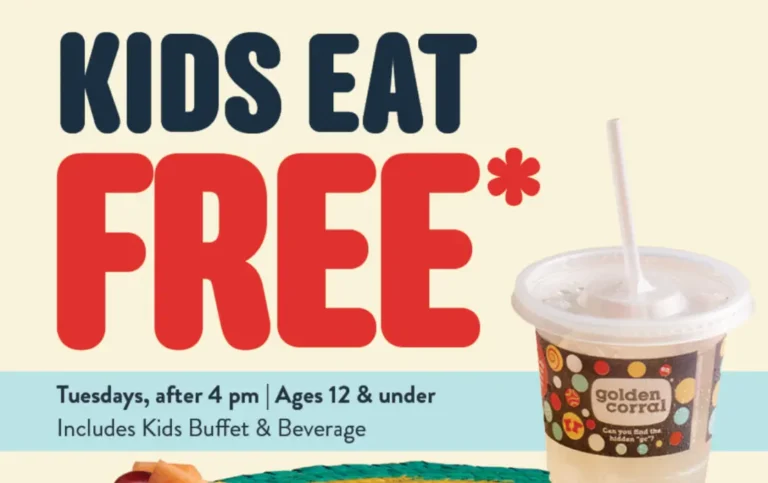 Golden Corral Kids Eat Free on Tuesdays After 4 PM