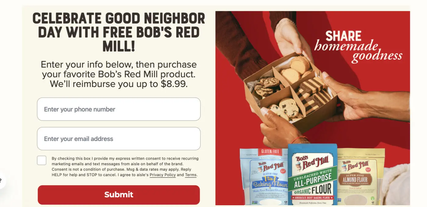 FREE Bob's Red Mill Product with this Rebate Offer!