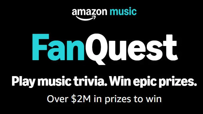 Amazon Music FanQuest Sweepstakes & Instant Win Game