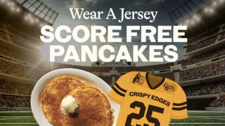 Free Pancakes at Cracker Barrel! (Wear Your Jersey! Ends 10/31)