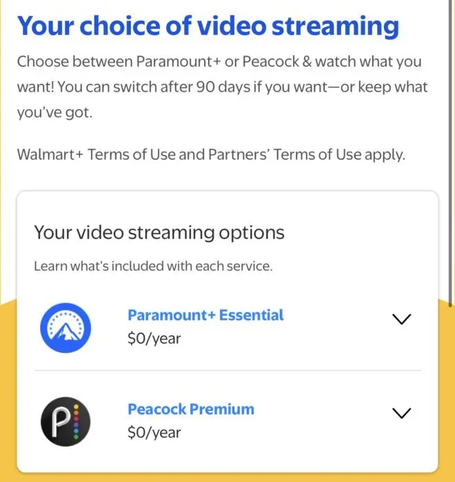 Walmart+ Members Get FREE Paramount+ or Peacock Premium