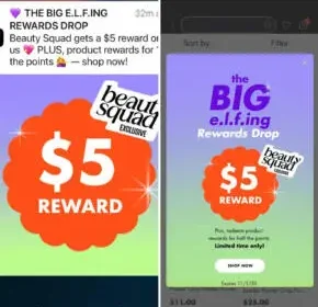 FREE $5 to Spend + Earn Rewards for e.l.f. Squad Members (ends 11/2) October 30, 2025 FREE $5 to Spend + Earn Rewards for e.l.f. Squad Members (ends 11/2)