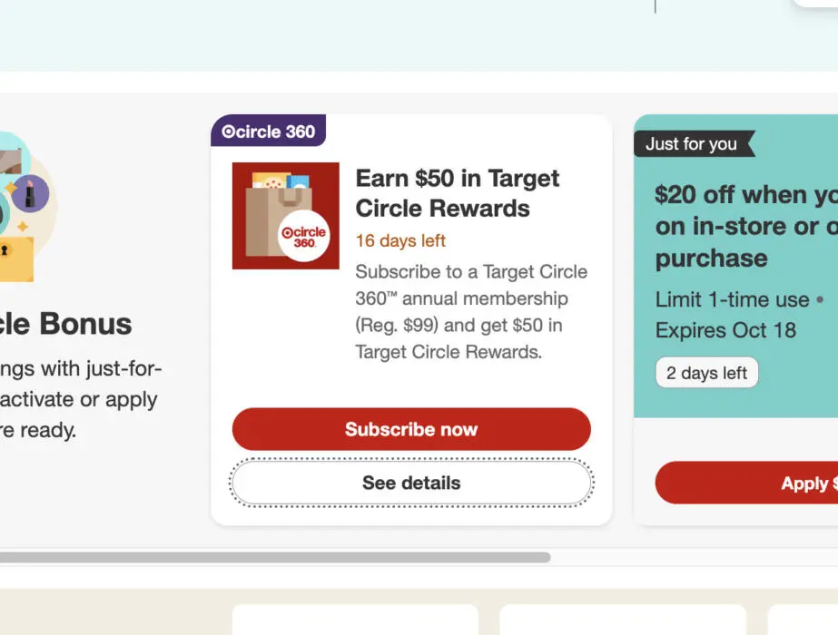 FREE Target 360 Membership after Cash Back ($99 Value!)