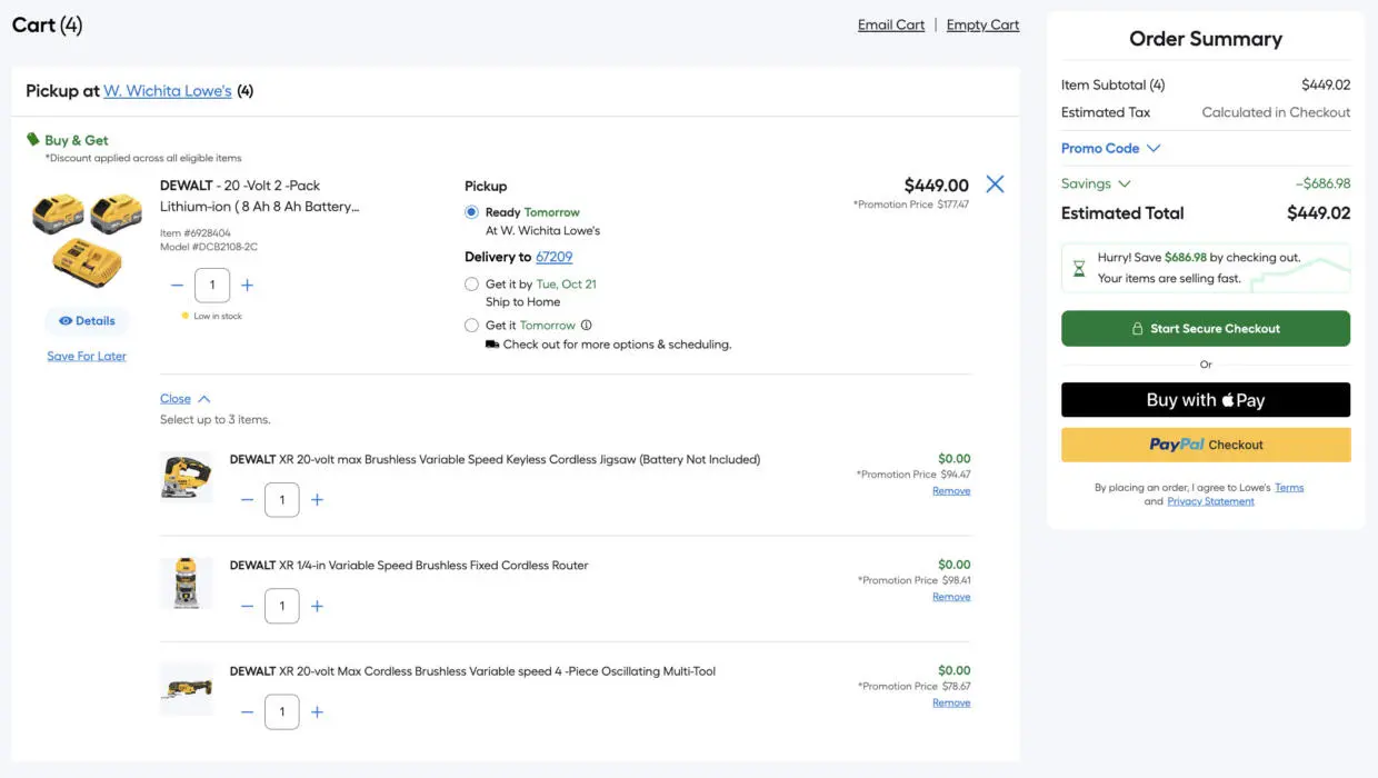 Three FREE Dewalt Tools At Lowe's WITH/Purchase ($680 VALUE) October 16, 2025 Three FREE Dewalt Tools At Lowe's WITH/Purchase ($680 VALUE)