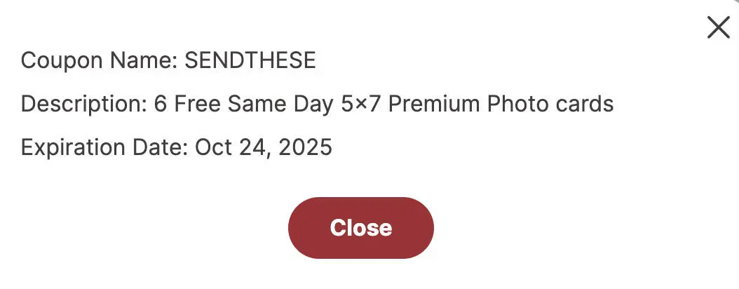 Six FREE 5x7 Photo Cards from Walgreens reg $23.99 (Ends 10/24/25) October 19, 2025 Six FREE 5x7 Photo Cards from Walgreens reg $23.99 (Ends 10/24/25)
