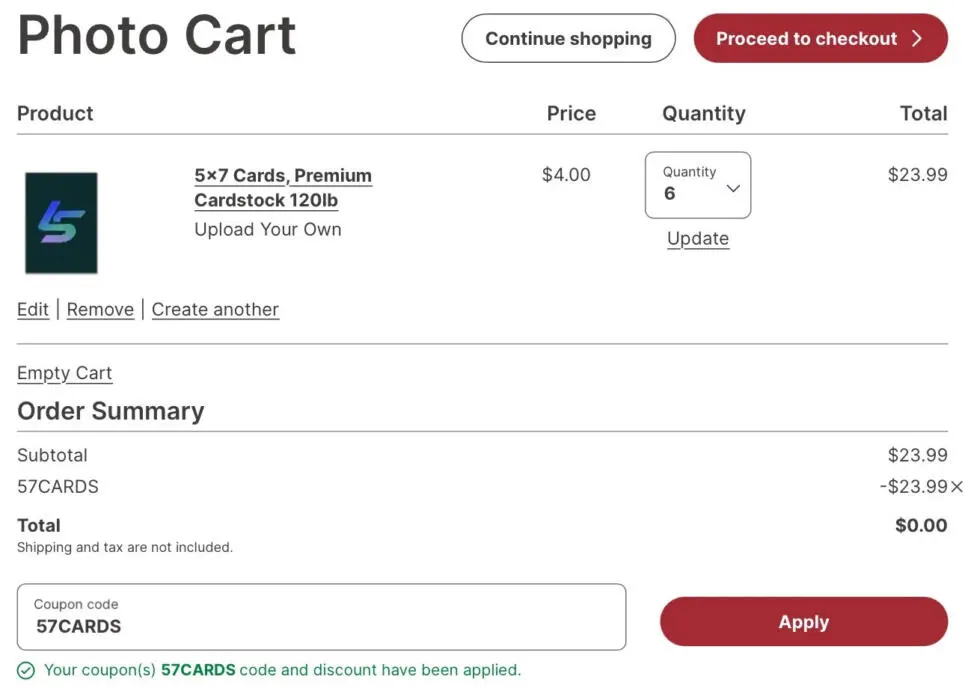 Free 5x7 Photo Cards (Set of 6!) at Walgreens