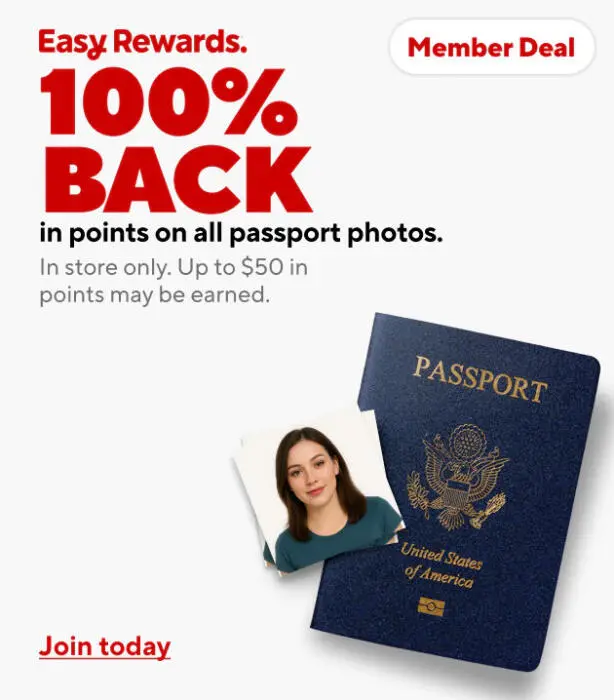 Free Passport Photos at Staples After 100% Cashback