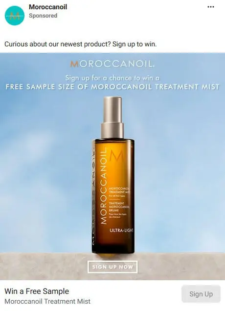 Possible Free Sample of Moroccanoil Treatment Mist