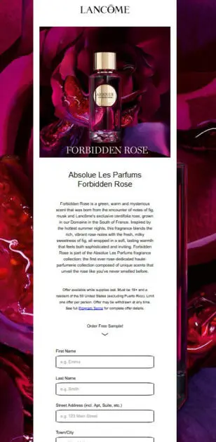 RUN! FREE Lancôme Forbidden Rose Perfume Sample October 27, 2025 RUN! FREE Lancôme Forbidden Rose Perfume Sample