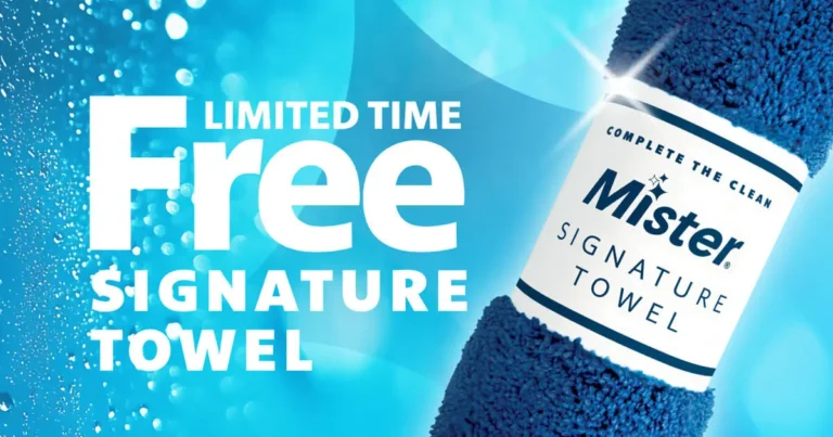 FREE Signature Towel from Mister Car Wash! October 29, 2025 FREE Signature Towel from Mister Car Wash!