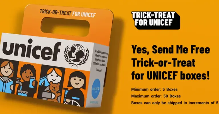 FREE Trick-or-Treat for UNICEF Boxes