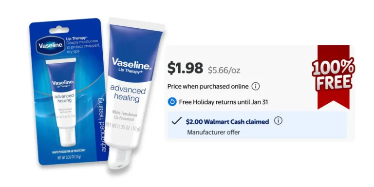 Free Vaseline Lip Care After Walmart Cash Offer!
