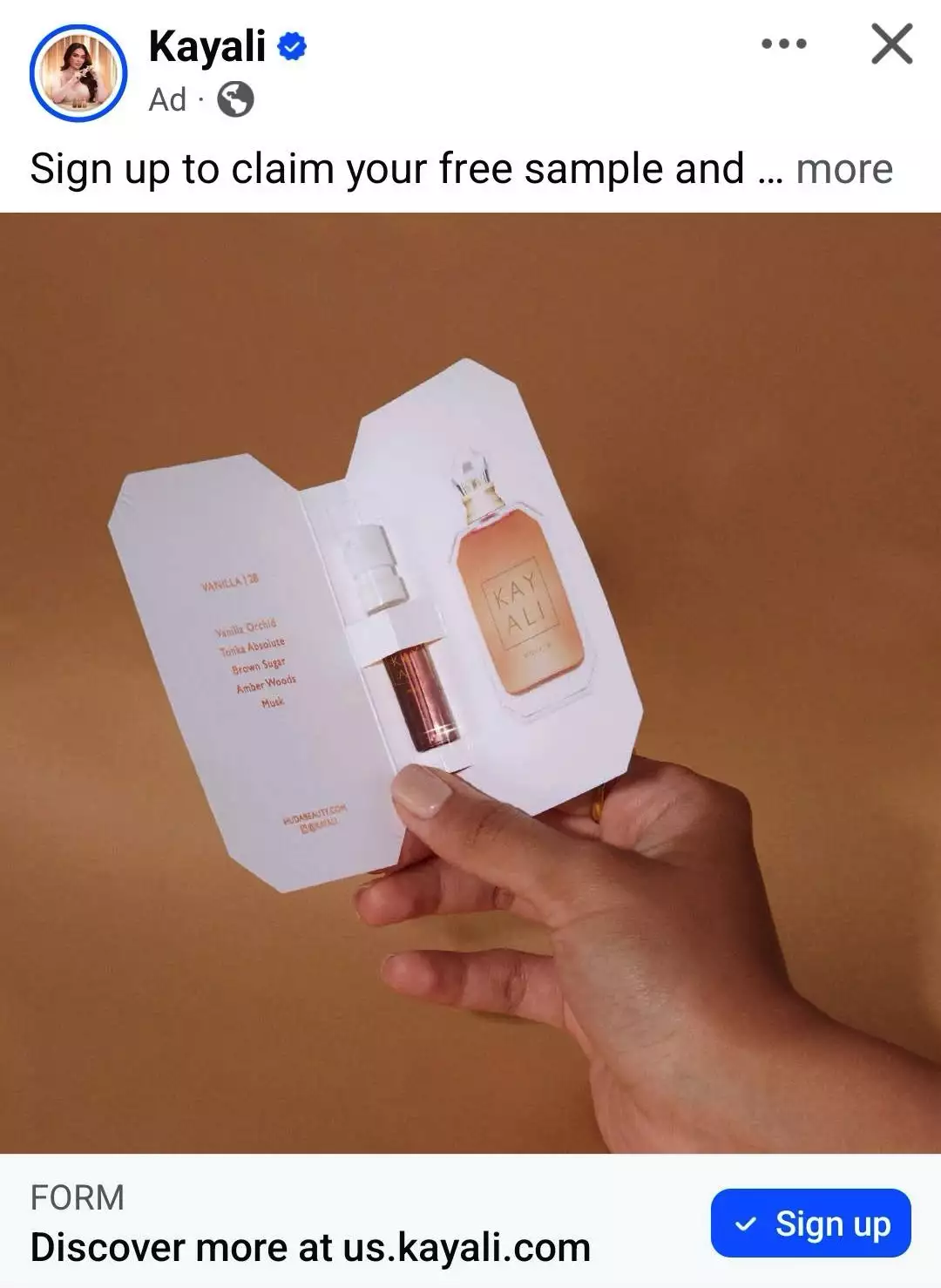 Possible Free Kayali Vanilla Perfume Sample