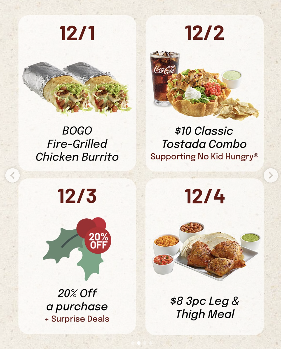 $10 Double Chicken Tostada for El Pollo Loco 12 Days of Pollo Deals