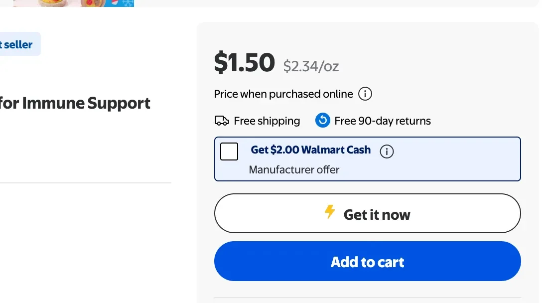 Free Emergen-C Powder After Walmart Cash